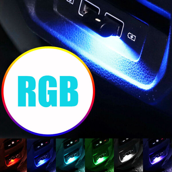 1x USB LED Car Neon Atmosphere Light Bulb Mini Ambient Lamp Interior Accessories - Image 4