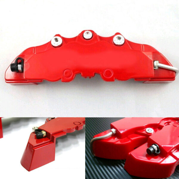 4PCS 3D Style Red M+L Car Disc Brake Caliper Cover Front & Rear Kits Accessories - Image 14