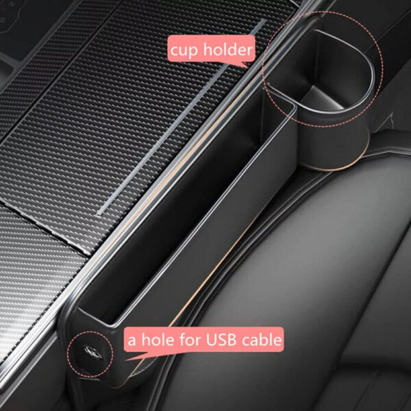 Car Accessories Seat Gap Filler Storage Box Phone Holder Organizer Right Side - Image 8