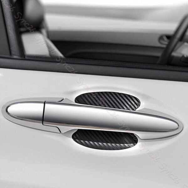 4x Car Accessories Door Handle Protector Film Anti-Scratch Stickers Carbon Fiber - Image 7