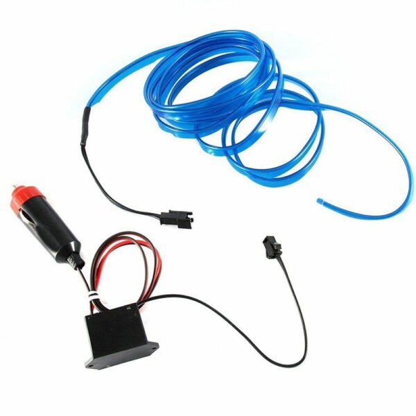 2m Blue LED Car Interior Decorative Atmosphere Wire Strip Light Accessories US - Image 2