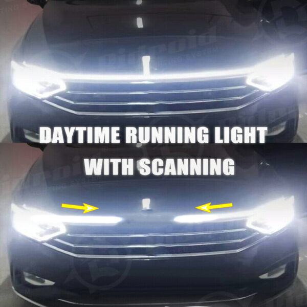 White 180cm Flexible Car Hood Day Running LED Light Strip Accessories Decor Lamp - Image 8