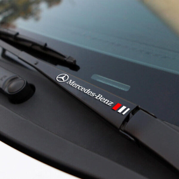 2PCS PVC Car Window Wiper Sport Sticker Decals For Mercedes Benz Car Accessories