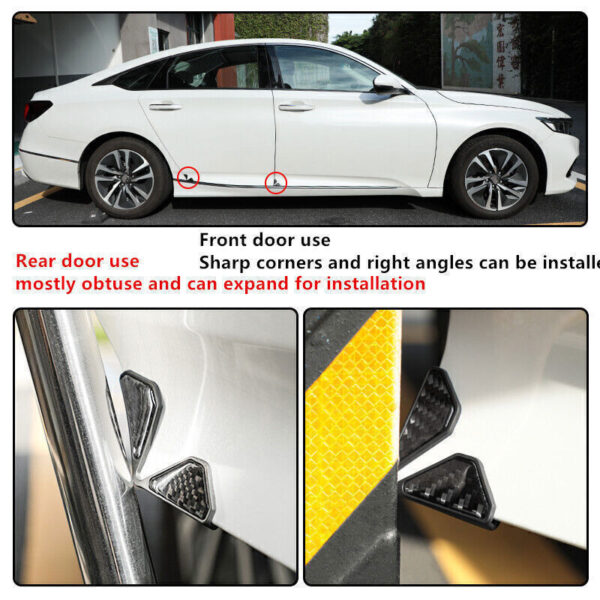 2x Black Anti-Scratch Car Door Corner Guard Cover Sticker Protector Accessories - Image 6