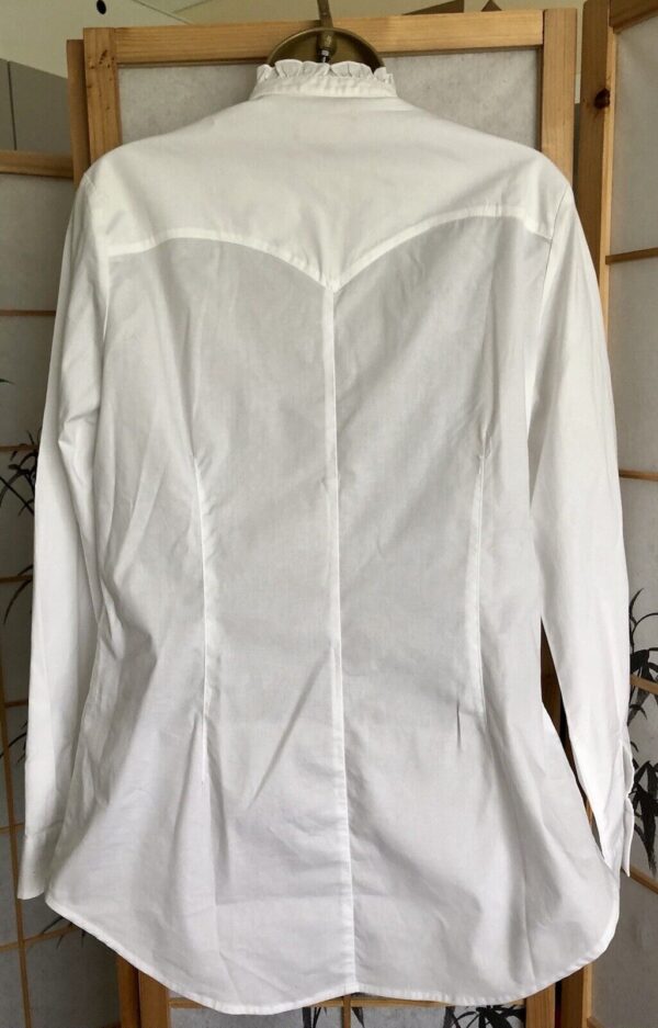 Joe Browns White Victorian Vintage Style Ruffle Blouse UK 10 Steampunk - Image 3