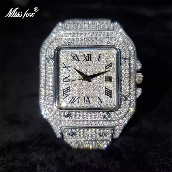 Men’s Moissanite Watch Swiss Movement