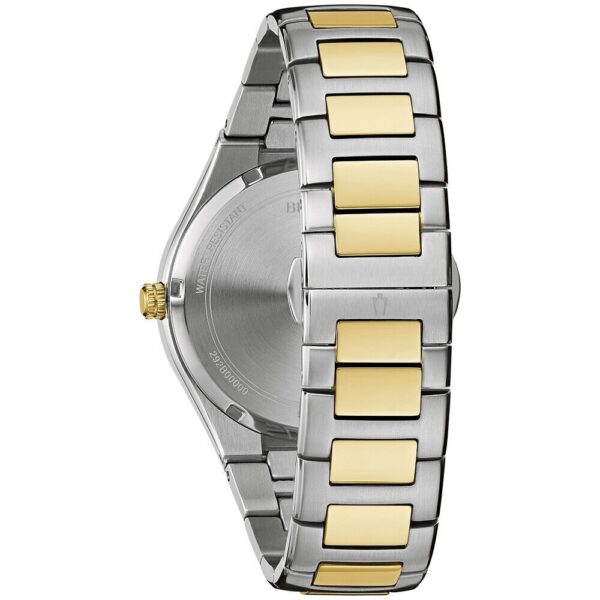 Bulova Men's Quartz Day Date Silver Gold Watch Bracelet Medium Set 42MM 98C144 - Image 3