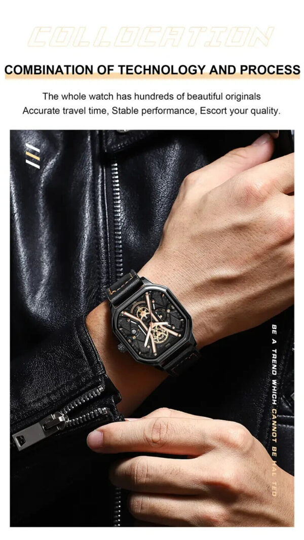 Luxury Men Watch Black Quartz Wristwatch Business Luminous Watch Holiday Gift - Image 5