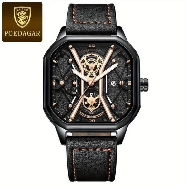 Luxury Men Watch Black Quartz Wristwatch Business Luminous Watch Holiday Gift - Image 9