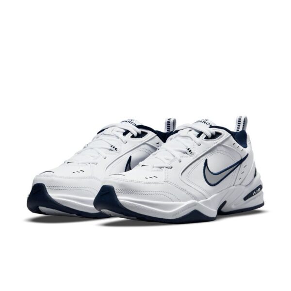 Nike AIR MONARCH IV Men White Blue 102 Walking Shoe Medium & WIDE WIDTH 4E EEEE  | eBay