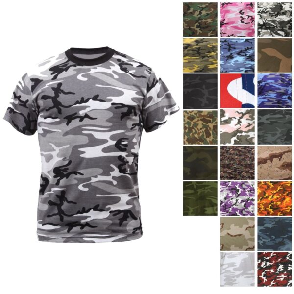 Camo T-Shirt Tactical Tee Short Sleeve Military Army Camouflage Uniform Fashion  | eBay