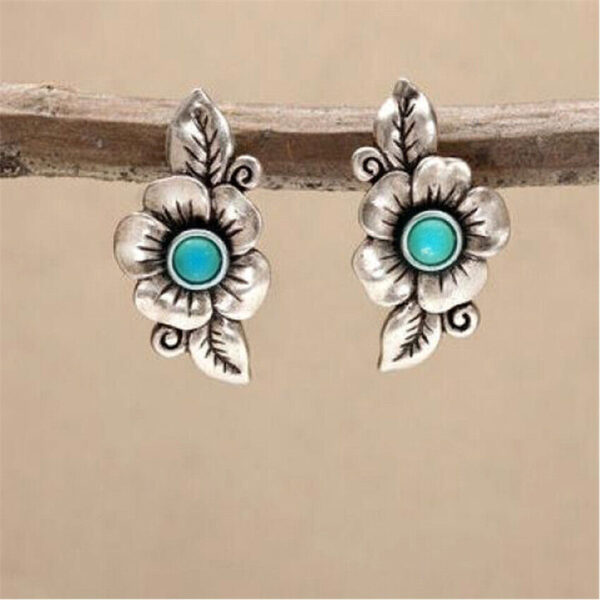 Fashion 925 Silver Dangle Drop Earrings Hook Women Turquoise Jewelry Ear Gifts