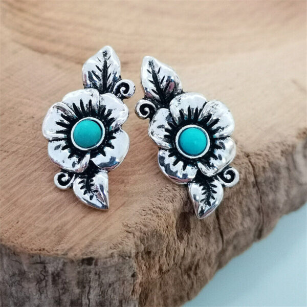 Fashion 925 Silver Dangle Drop Earrings Hook Women Turquoise Jewelry Ear Gifts - Image 4