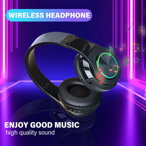 Wireless Headphones Bluetooth Headset Noise Cancelling Over Ear With Microphone - Image 2