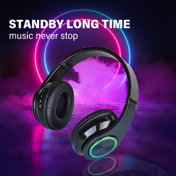 Wireless Headphones Bluetooth Headset Noise Cancelling Over Ear With Microphone - Image 3