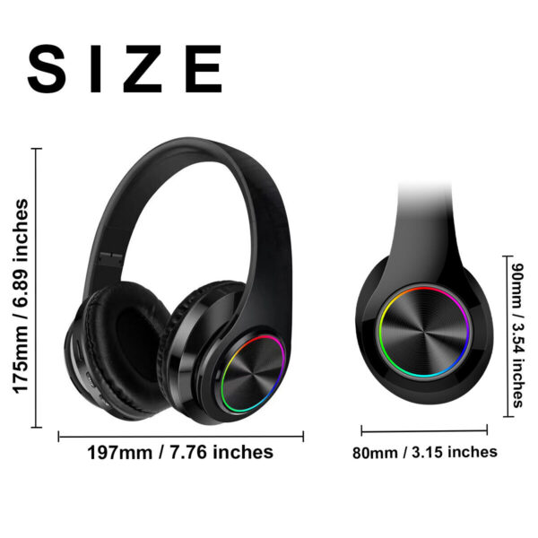 Wireless Headphones Bluetooth Headset Noise Cancelling Over Ear With Microphone - Image 7