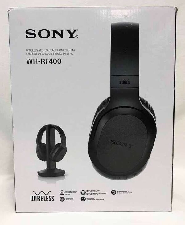 Sony WHRF400 RF BLACK Wireless Noise Reducing Home Theater Headphones - Image 7