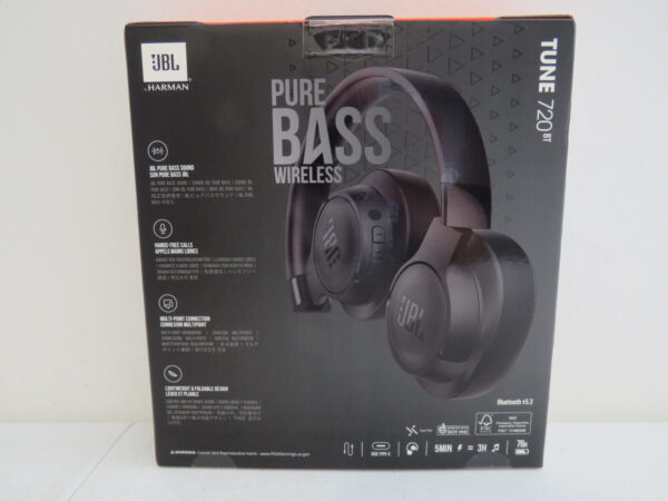 JBL Tune 720BT Wireless Bluetooth Over-ear Headphones Black NEW SEALED - Image 2